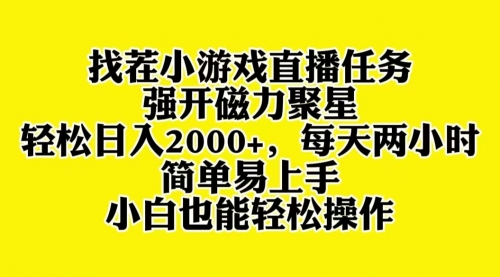 找茬小游戏直播，强开磁力聚星，小白也能上手-冉兴资源网