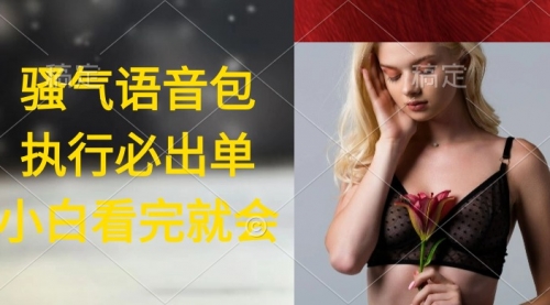 日入2000+，超火骚气语音包，小白看完课程就能马上实操-冉兴资源网