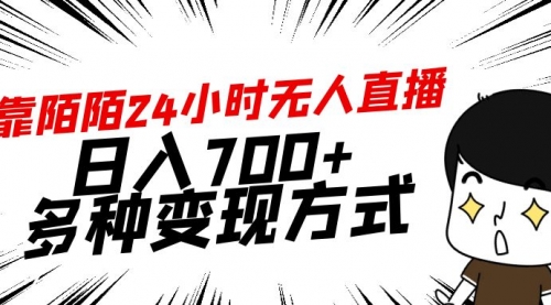 靠陌陌24小时无人直播，日入700+-冉兴资源网