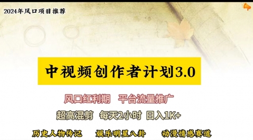 视频号创作者分成计划详细教学，每天2小时，月入3w+-冉兴资源网