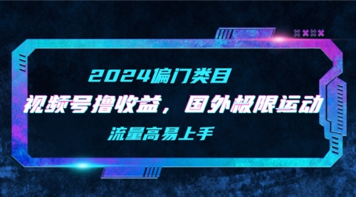视频号撸收益，二创国外极限运动视频锦集，流量高易上手-冉兴资源网