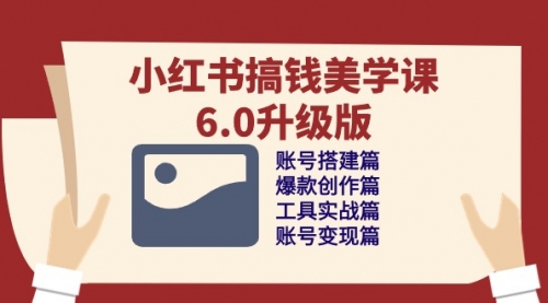 小红书搞钱美学课-6.0升级版，账号搭建/爆款创作/工具实战/账号变现篇-冉兴资源网