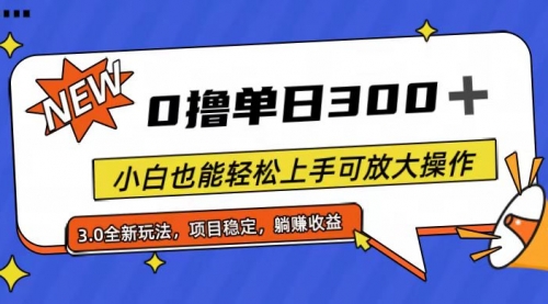 全程0撸，单日300+，小白也能轻松上手-冉兴资源网