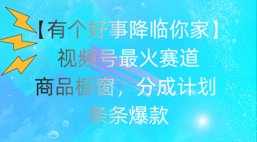 有个好事，降临你家：视频号最火赛道，条条爆款-冉兴资源网