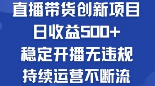 淘宝无人直播带货创新项目，日收益500，轻松实现被动收入-冉兴资源网